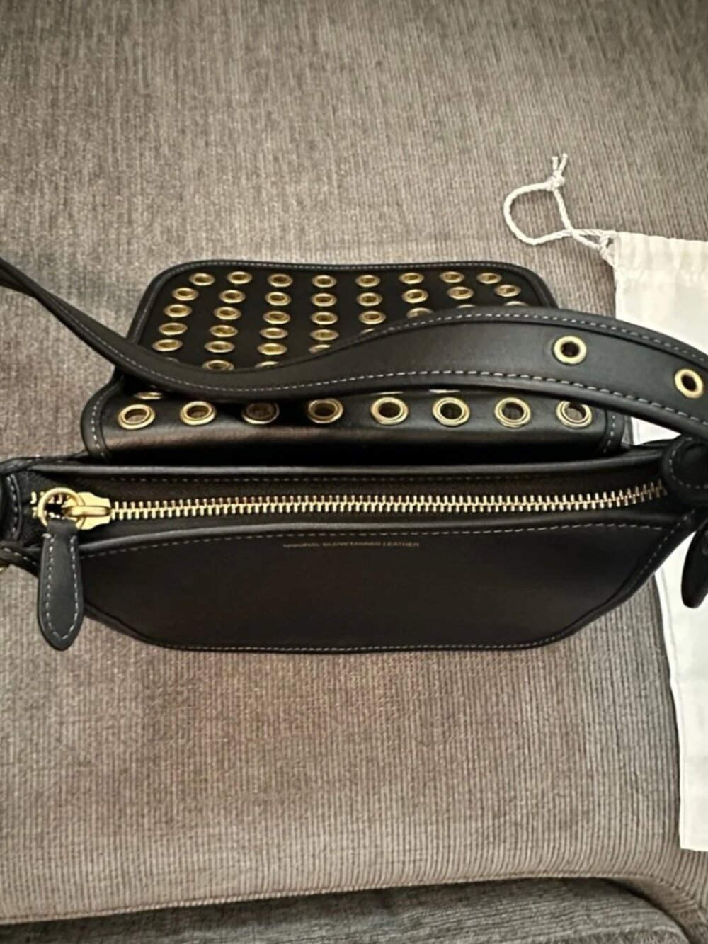 828 Coach Limited Re-Edition Patricia Legacy 19 Bag Black Leather Brass NWT - Picture 13 of 16